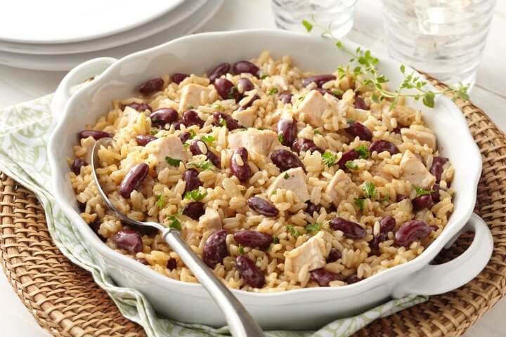 Coconut Rice and Beans with Chicken